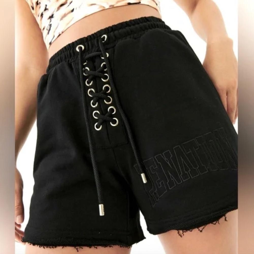 NWT - P.E Nation Black with Gold Boxing Shorts